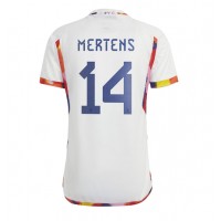 Camisa de Futebol Bélgica Dries Mertens #14 Equipamento Secundário Mundo 2022 Manga Curta